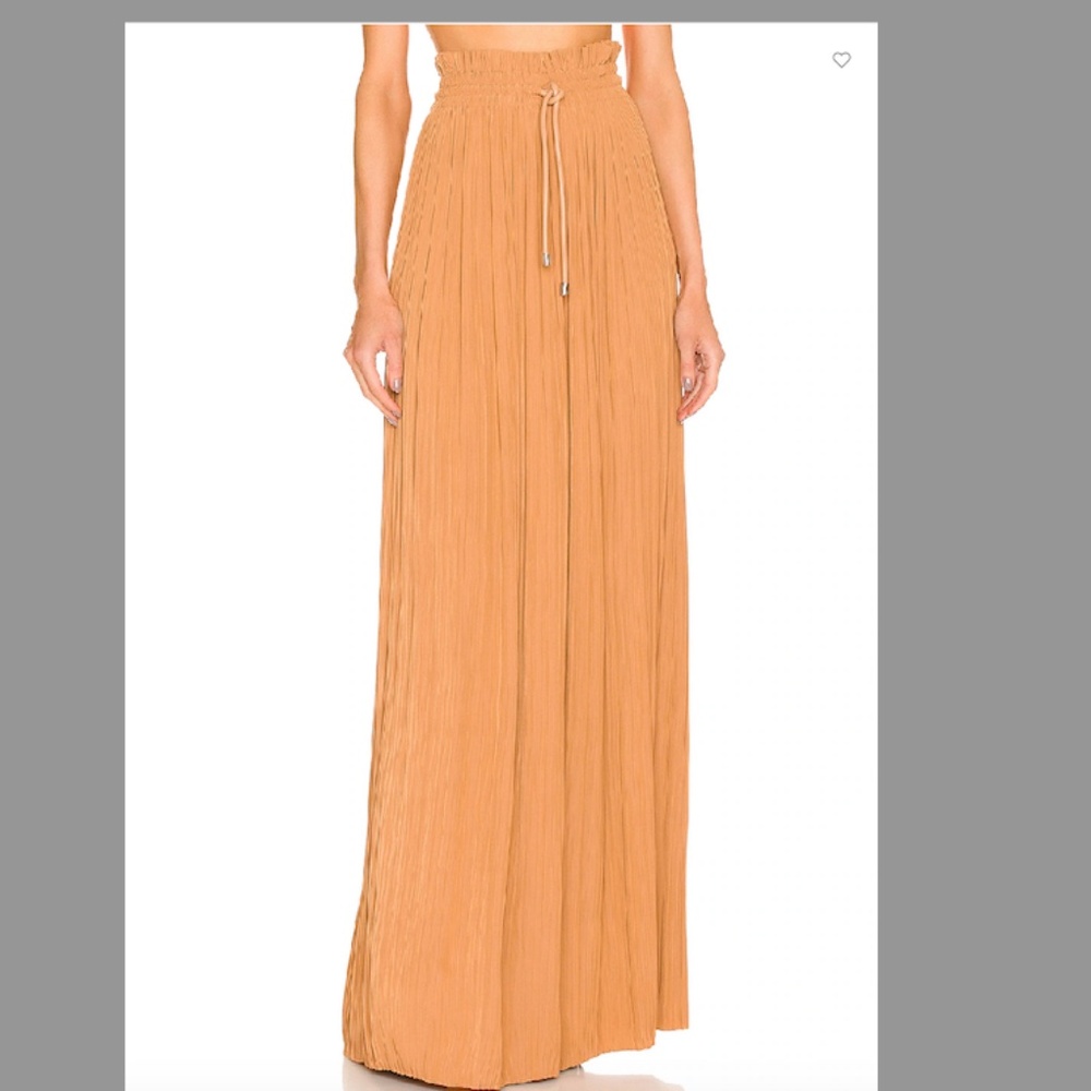 A.L.C. Long Everly Pleated Skirt in Bronze Tone Size 6